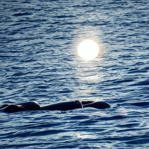 Image similar to a solar eclipse caused a giant floating seal