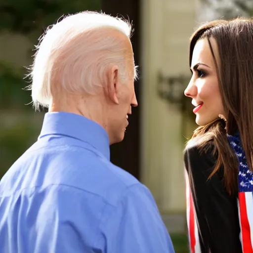 Image similar to victoria justice as joe biden, 8 k resolution, cinematic lighting, anatomically correct