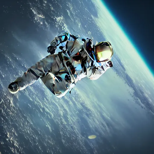 Prompt: an astronaut floating in space with no hope, endlessly, mid-far shot, cinematic, dramatic, photorealistic, 8k, award winning,