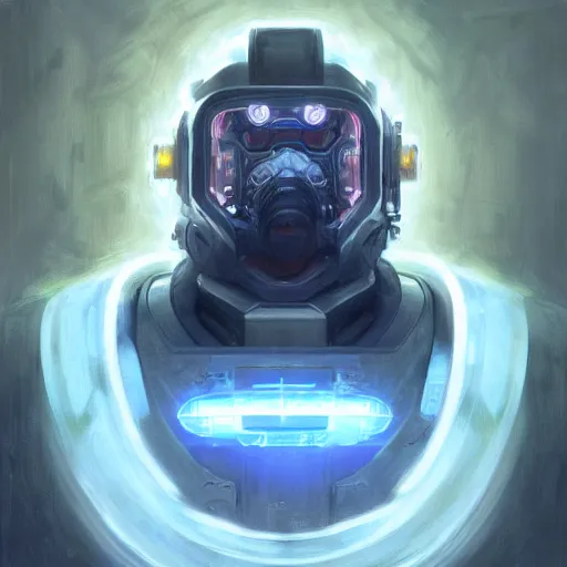 Prompt: tesla power armor realistic cyborg anthropomorphic husky electric field glowing, cyberpunk, portrait art by donato giancola and greg rutkowski, realistic face, glowing in tesla electricity visible magnetic field, digital art, trending on artstation, symmetry