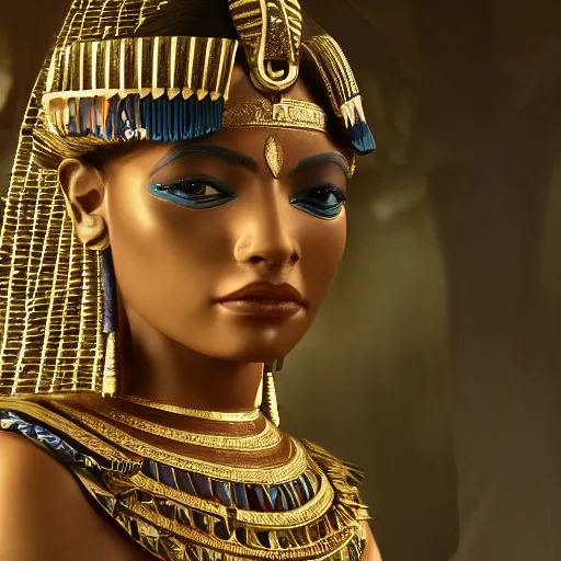 Image similar to a beautiful award winning photo of Cleopatra, very detailed and sharp, 4k cinematic