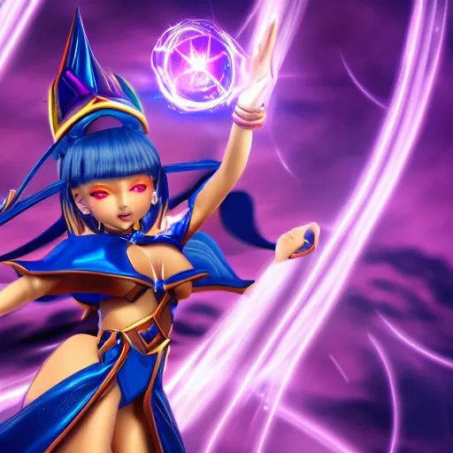 Image similar to beautiful dark magician girl, full body, mystical, ultra details, 8 k,