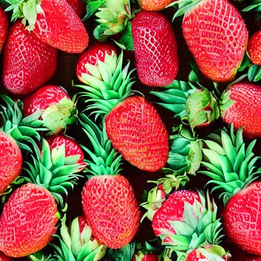 Image similar to pineapple as strawberry