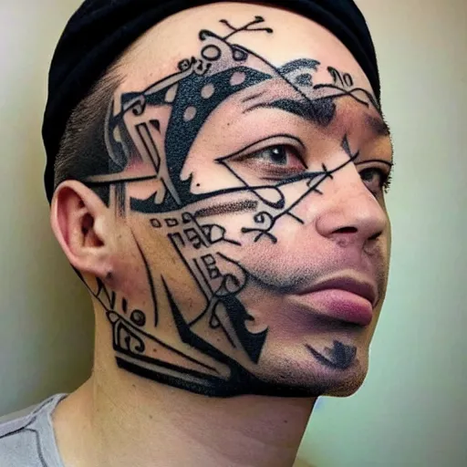 Image similar to best face tattoo for desmond