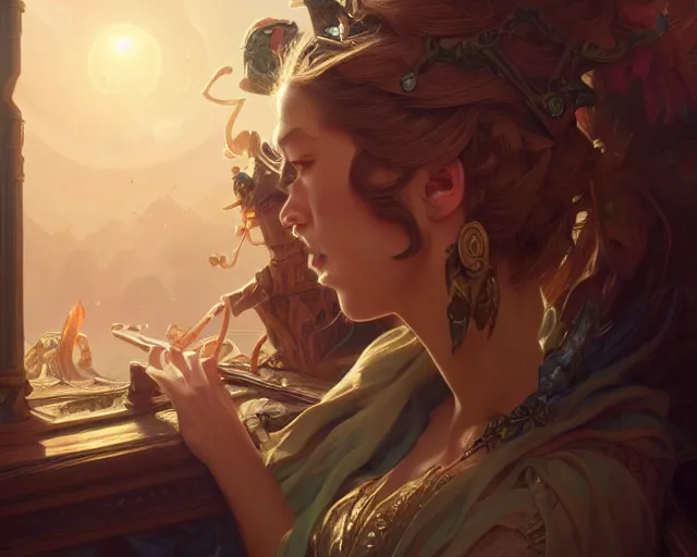 Image similar to photography of danny flynn, deep focus, d & d, fantasy, intricate, elegant, highly detailed, digital painting, artstation, concept art, matte, sharp focus, illustration, hearthstone, art by artgerm and greg rutkowski and alphonse mucha