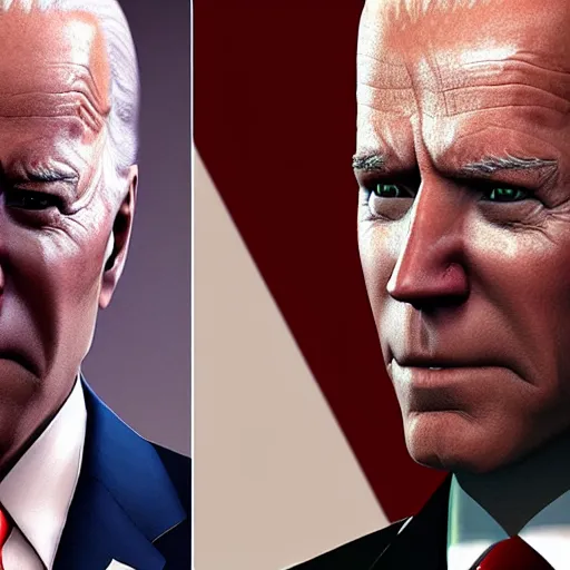 Image similar to joe biden in hitman, joe biden in the video game hitman, gameplay screenshot, close up, 3 d rendering. unreal engine. amazing likeness. very detailed.