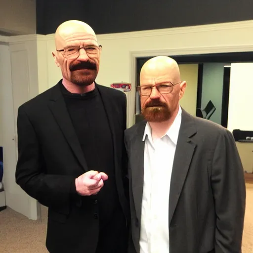 Image similar to walter white from breaking bad meets william black from fixing good