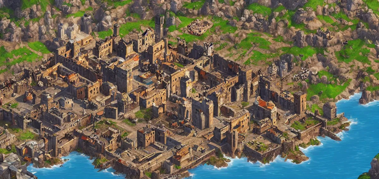 Image similar to “ the city of king's landing from game of thrones, but in the style of fortnite, digital art, award winning ”