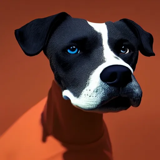 Image similar to portrait of a dog in james jean style, vfx art, unreal engine render, claymation style, colourful, volumetric light, digital painting, digital illustration, dramatic light,