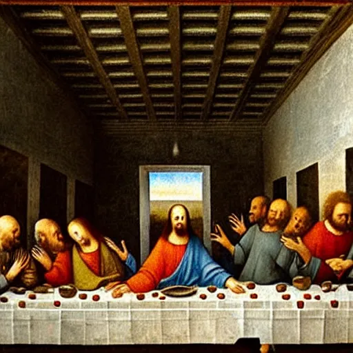 Image similar to The Last Supper painting by Hieronymus Bosch