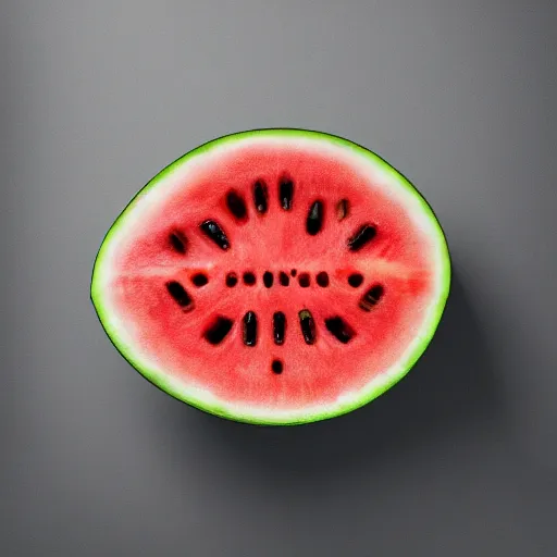 Image similar to an exploding watermelon where each piece of water melon has a mirrored surface that’s reflects a dystopian world, 4K vivid