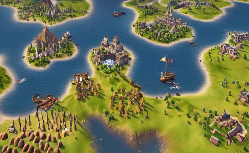 Prompt: “screen shot of civilization 6”