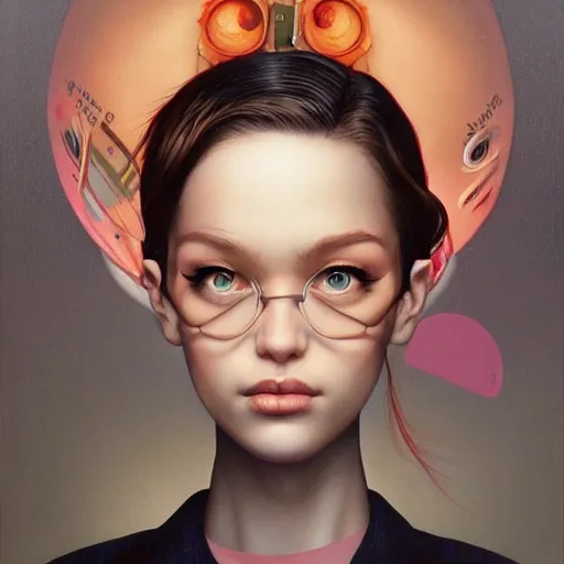 Image similar to lofi portrait, Pixar style, by Tristan Eaton Stanley Artgerm and Tom Bagshaw.