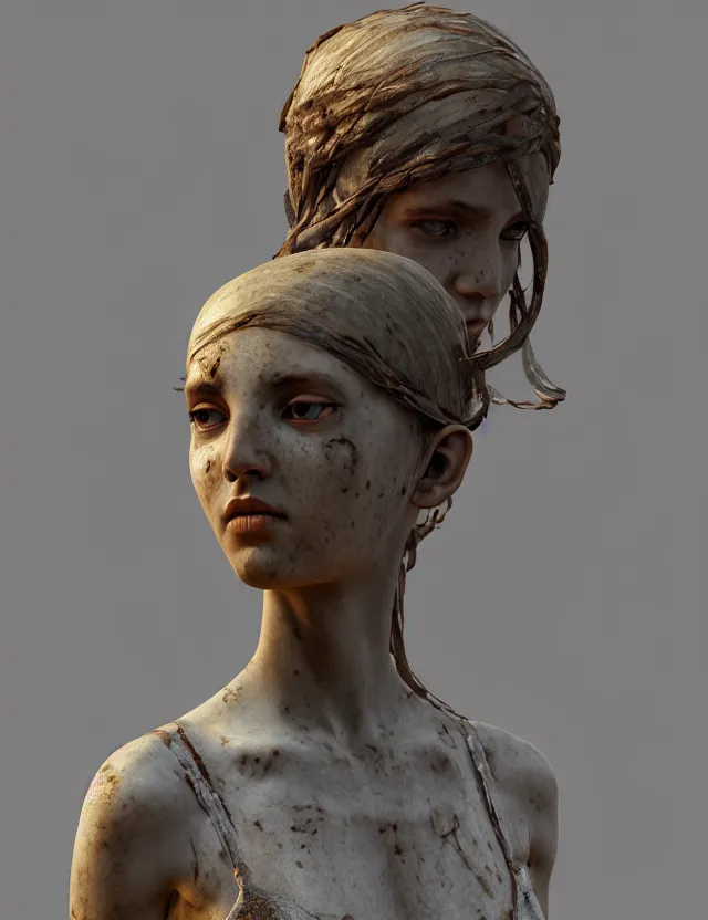 Image similar to slender girl - greek antique, wonderful eyes, 8 k uhd, unreal engine, octane rendering in the artistic style of finnian mcmanus, john park and greg rutkowski