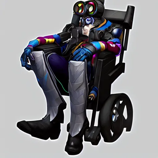 Image similar to stephen hawking overwatch hero concept character, trending on artstation