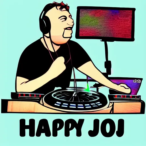 Image similar to happy DJ