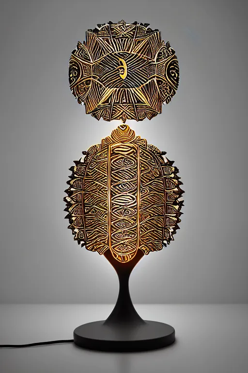 Image similar to Table lamp in the shape of Ankh symbol of life, fantasy, intricate art deco leaf designs, elegant, highly detailed egyptian patterns, sharp focus, art by Artgerm and beeple