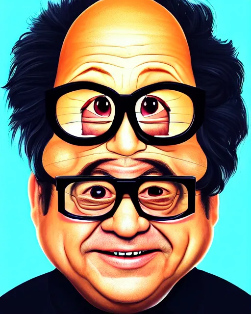 Image similar to painting portrait of danny devito as an egg, cartoon, warm lighting, danny devito has an egg body, movie poster, illustration by bartek fedyczak, erak note, tooth wu, neil richards, kan liu, siwoo kim, jisu choe, trending on art station