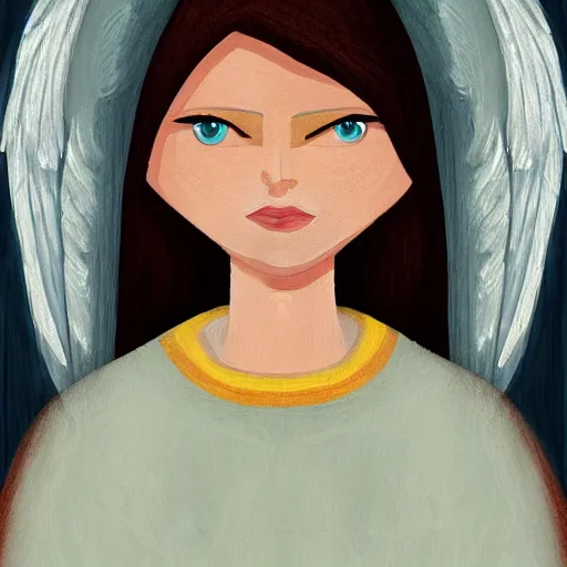 Prompt: angel, character portrait by Mircea Nicula