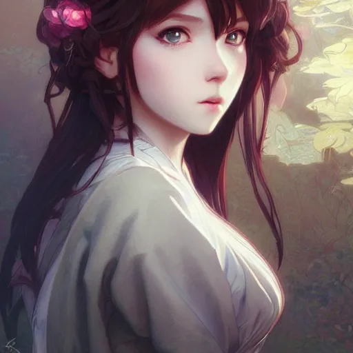 Prompt: ultra realistic illustration, very cute anime girl, pouting, intricate, elegant, highly detailed, digital painting, artstation, concept art, smooth, sharp focus, illustration, art by artgerm and greg rutkowski and alphonse mucha