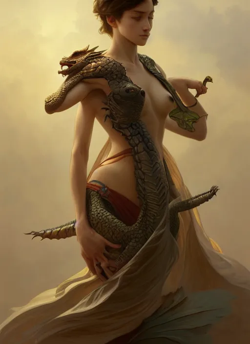 Image similar to young dragon turtle seeker, intricate, elegant, highly detailed, digital painting, artstation, concept art, smooth, sharp focus, illustration, art by artgerm and greg rutkowski and alphonse mucha, 8 k