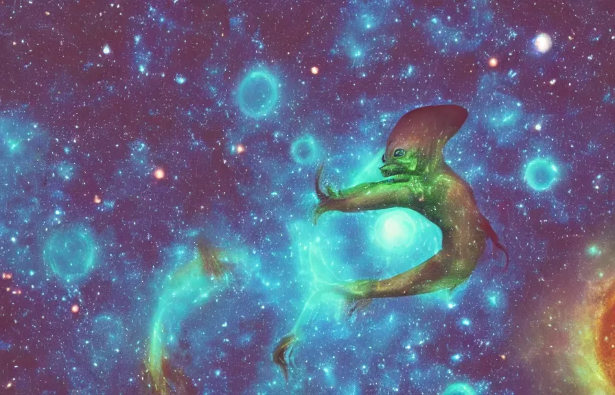 Image similar to alien god monster deep in the cosmos