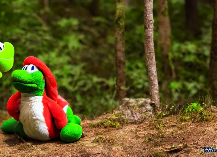 Image similar to national geographic wildlife photo of real life yoshi yoshi in real life in the wild, 8 k, 8 5 mm f 5. 6