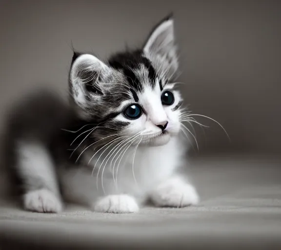 Image similar to An extremely cute kitten as a cartoon character in a Disney animated film; masterpiece; f/1.4; 90mm