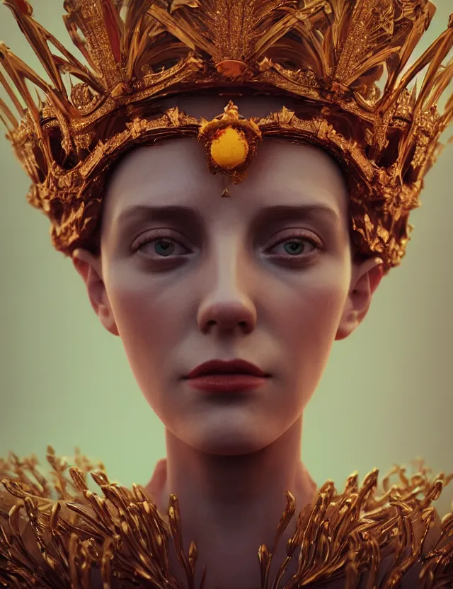 Image similar to blurred background. close-up portrait of a goddess in crown, by Anne Bachelier by Anka Zhuravleva, Anato Finnstark and Alena Aenami, Angus McKie, Anton Fadeev, octane render, unreal engine, cinematic counter light, high detail, octane render, 4k