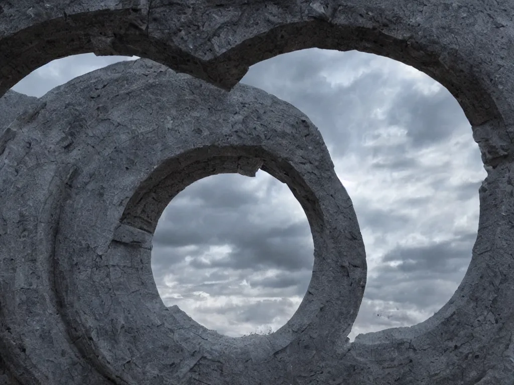Image similar to stargate made of stone that form a circle, cinematic view, epic sky stargate made of stone that form a circle, cinematic view, epic sky