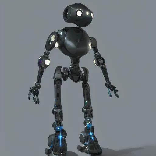 Image similar to a robot that is standing in the dark, a computer rendering by senior environment artist, featured on polycount, afrofuturism, hard surface modeling, xbox 360 graphics, prerendered graphics