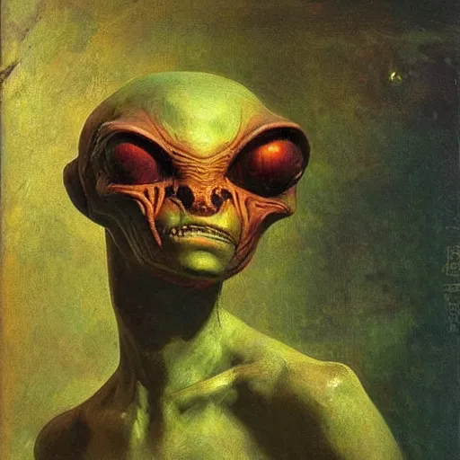 Image similar to alien by ilya repin