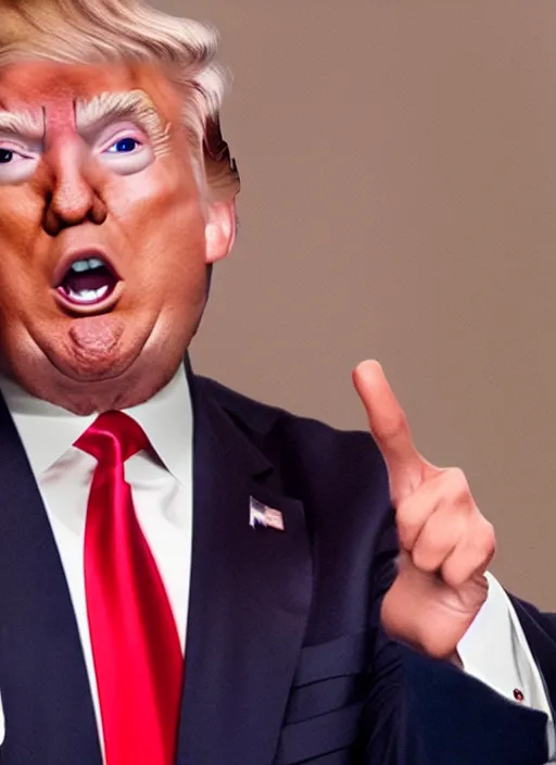 Image similar to highly detailed still of donald trump doing a tiktok dance, mobile phone screenshot