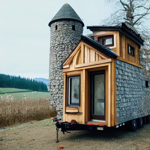 Image similar to Castle as a tiny home. Photographed with Leica Summilux-M 24 mm lens, ISO 100, f/8, Portra 400