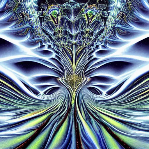 Image similar to fantasy art hyper realistic ai created interesting bizarre fractal tsunami fantastic art award winning best ultra detailed magnificent