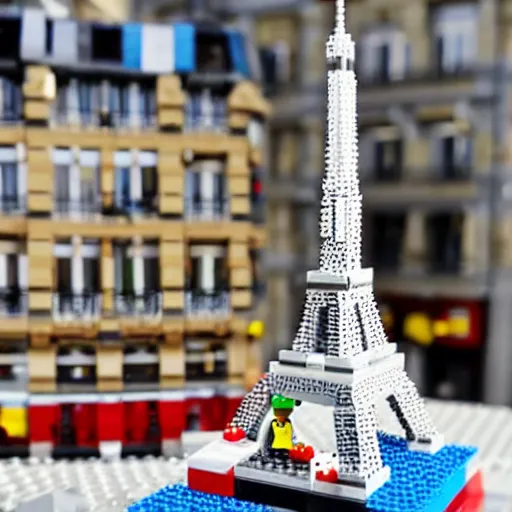 Prompt: paris made with lego