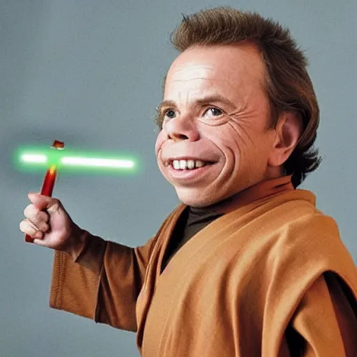 Image similar to Warwick Davis as a Jedi Master