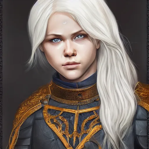 Image similar to stunning russian teenager cleric with platinum blonde hair, HD, D&D 4k, 8k, incredibly detailed, anatomical, intricate, masterpiece, digital illustration, character design, concept art