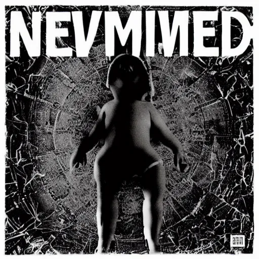 Prompt: Nevermind by Nirvana, album cover