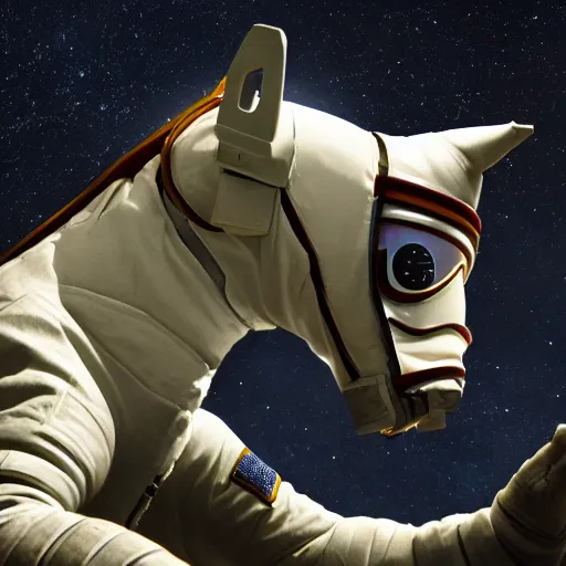 Prompt: cinematic scene of an astronaut horse doing kung fu