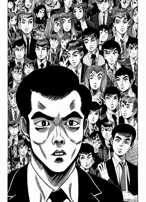 Prompt: portrait of archie andrews, intricate, highly detailed, illustration, art by junji ito, junji ito