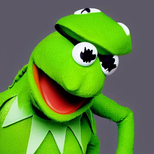 Prompt: Kermit the frog fortnite skin