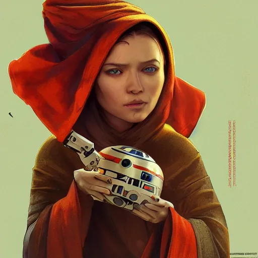 Image similar to matryoshka Star Wars movie character, highly detailed, digital fantasy character, painted portrait, artstation, concept art, hard focus, illustrations, works by artgerm and Greg Rutkowski, Alphonse Mucha and Craig Mullins, James Jean, Andrey Ryabovichev, Mark Simonetti and Peter Morbacher, 16k,