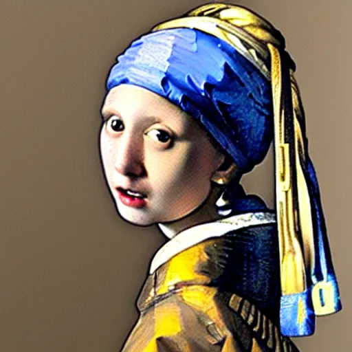 Prompt: boy with a pearl earring by vermeer