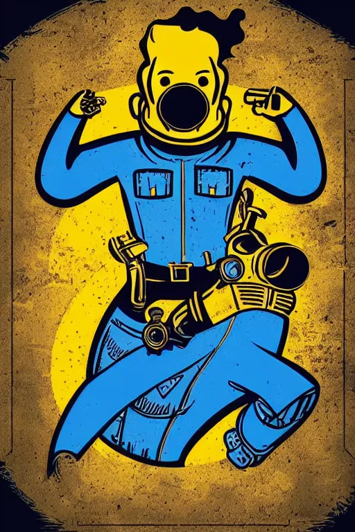 Image similar to fallout 7 6 retro futurist illustration art by butcher billy, sticker, colorful, illustration, highly detailed, simple, smooth and clean vector curves, no jagged lines, vector art, smooth andy warhol style