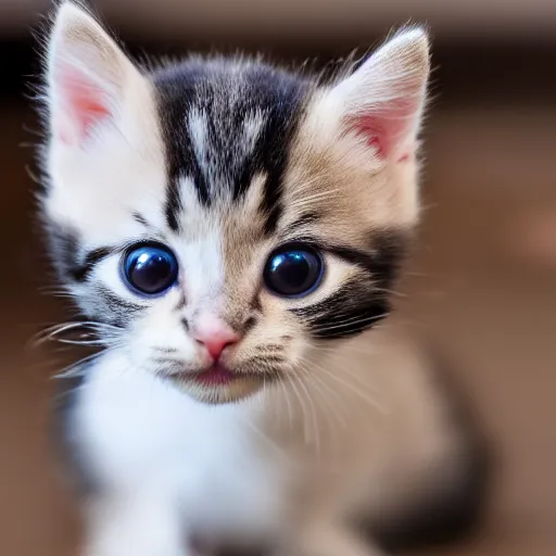 Image similar to the cutest kitten ever born, extremely detailed, soft focus, 8k resolution