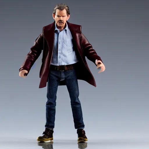 Image similar to ethan hawke action figure, studio lighting, product photography, detailed, toy