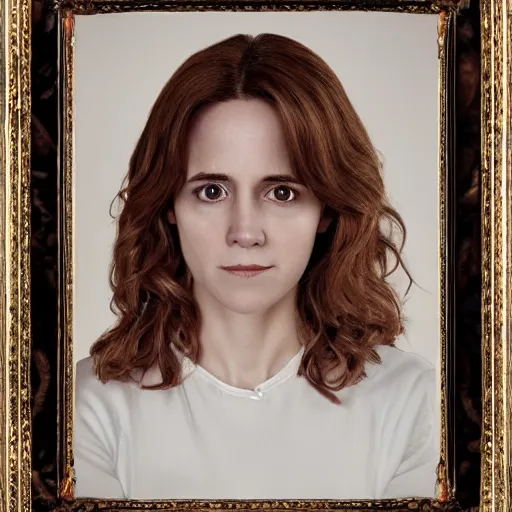 Image similar to photo of hermione granger in her 3 0 s, realistic, perfect eyes, symmetrical, full body shot, wide angle, sharp focus, 8 k high definition, insanely detailed, intricate, elegant