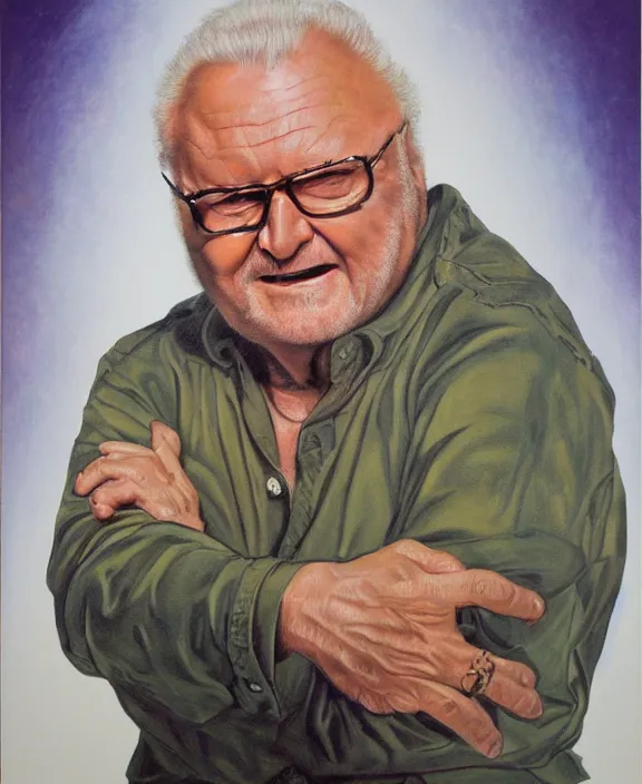 Image similar to portrait of rod steiger, joyful, highly detailed painting by akira toriyama 8 k,