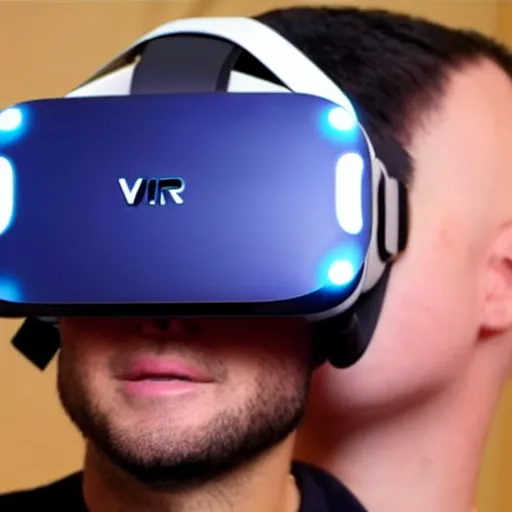 Image similar to next generation vr headset, futuristic